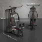 SPORTNOW Weights Machine, Multi Gym With 45kg Weight Stack, Compact Home Gym Leg Press Machine For Full Body Training