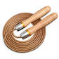 Fitness Weight Loss Exercise Slimming And Fat Burning Cowhide String Beech Handle Skipping Rope